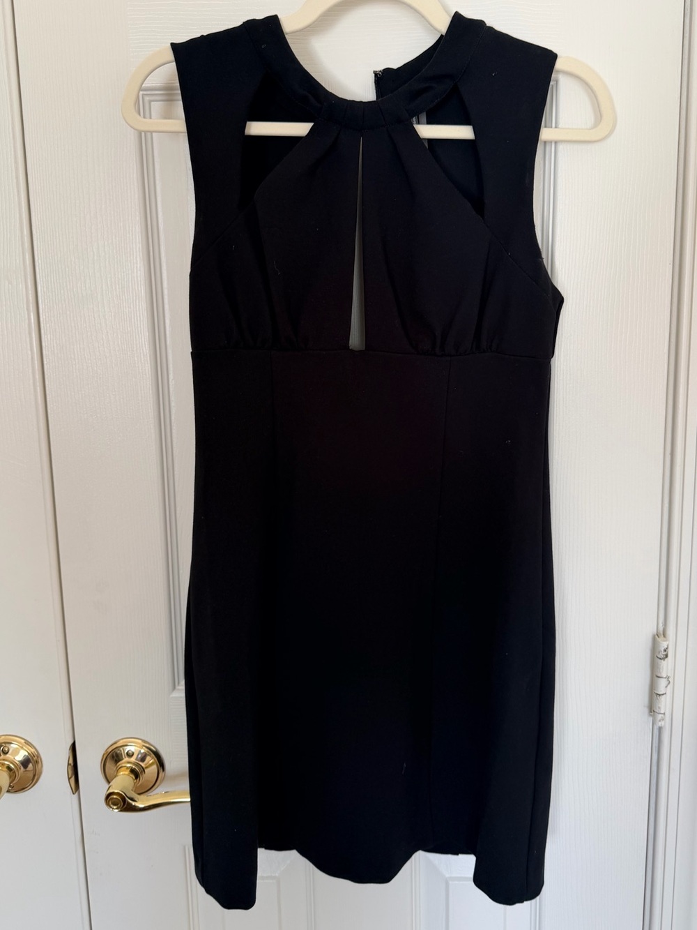 Anthropologie Classic Black Sleeveless Cutout Sheath Dress